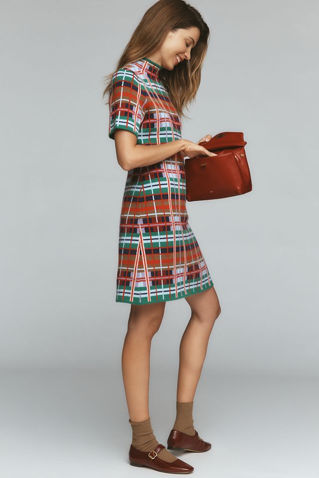 The Nina Short-Sleeve Mock-Neck Mod Mini Dress #1