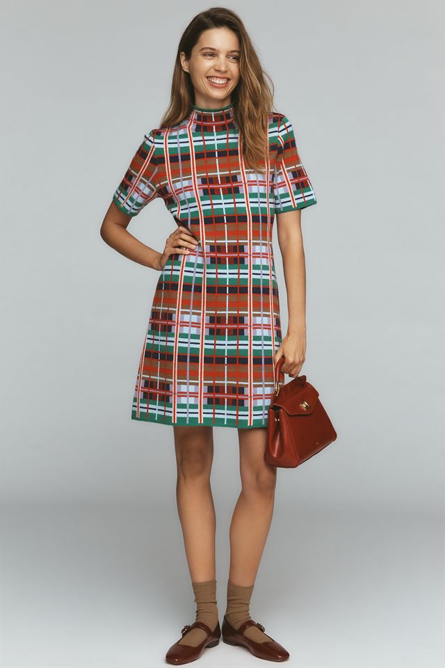 The Nina Short-Sleeve Mock-Neck Mod Mini Dress #3