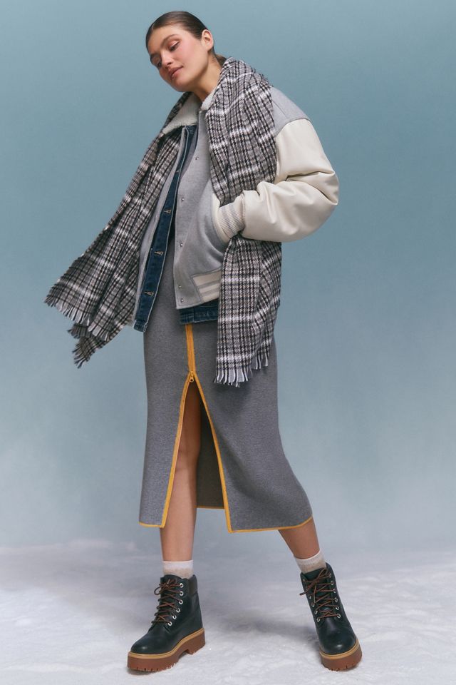 Maeve Vestido midi de manga larga con media cremallera #4