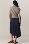 By Anthropologie Cap-Sleeve Sweater Twofer Midi Dress