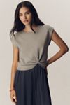 By Anthropologie Cap-Sleeve Sweater Twofer Midi Dress
