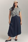 By Anthropologie Cap-Sleeve Sweater Twofer Midi Dress