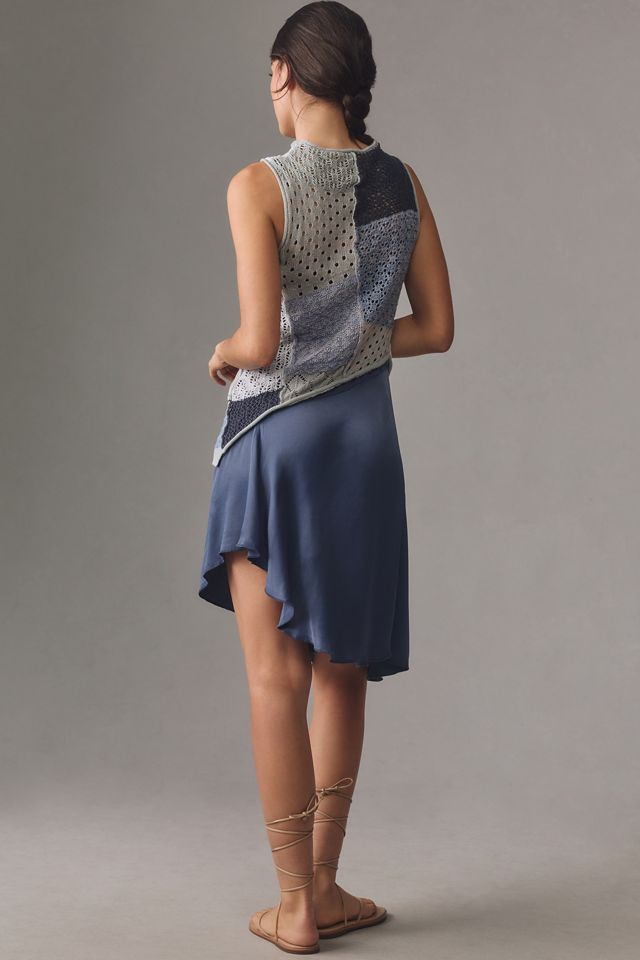 By Anthropologie Mock-Neck Crochet Twofer Sweater Mini Dress | Anthropologie