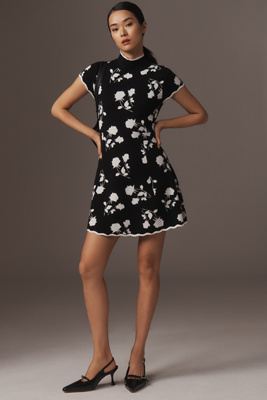 Robe Pull à Manches Courtes et Col Montant Par Anthropologie par en taille: S - By Anthropologie - Modalova