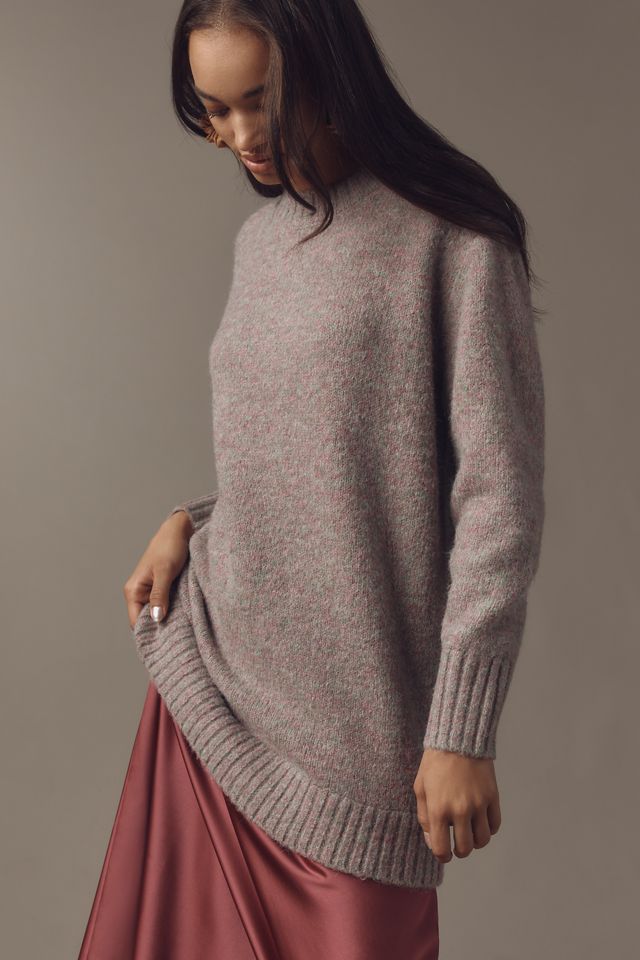 By Anthropologie Long-Sleeve Twofer Sweater Slip Midi Dress #2
