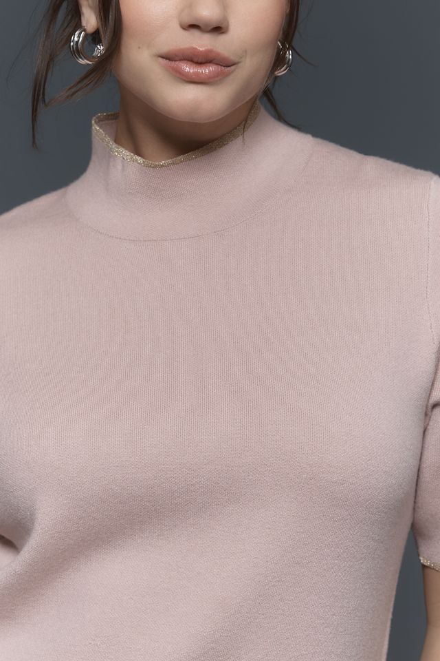The Annalise Mock-Neck Mini Sweater Dress by Maeve #5