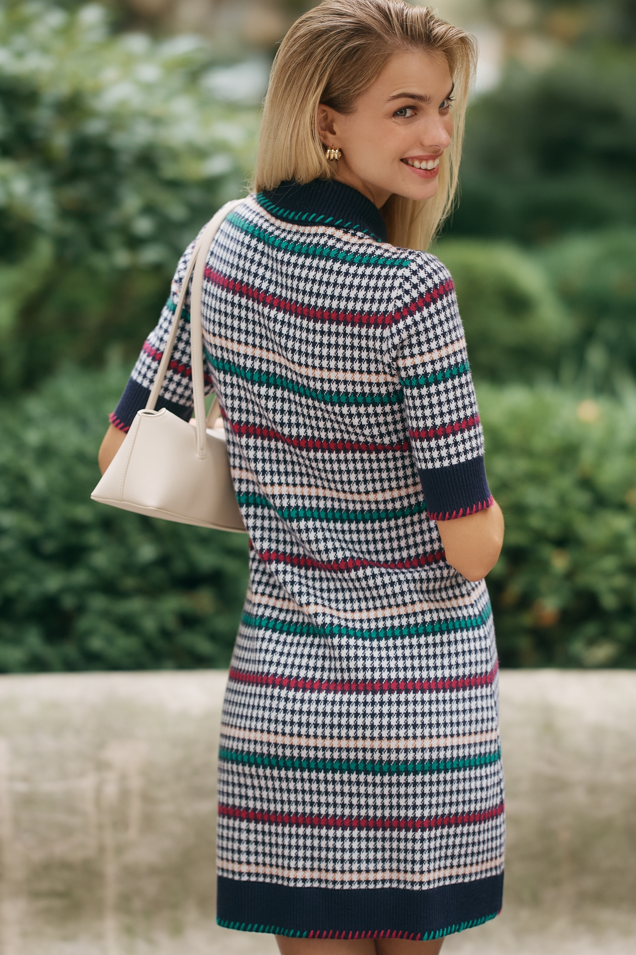 Maeve Buttondown Sweater Shift Mini Dress