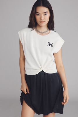By Anthropologie The Gemini Twofer Sweater + Dress Set: Cap-sleeve Mini Edition In Black