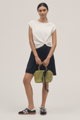 By Anthropologie The Gemini Twofer Sweater + Dress Set: Cap-sleeve Mini Edition In Black