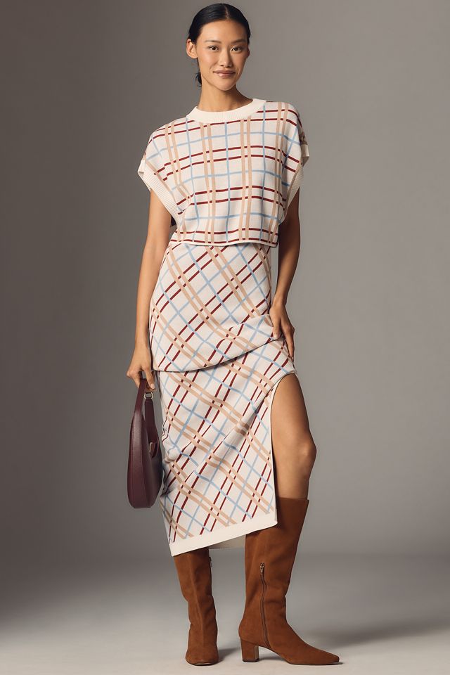 Maeve Two-Piece Sleeveless Sweater Top and Dress