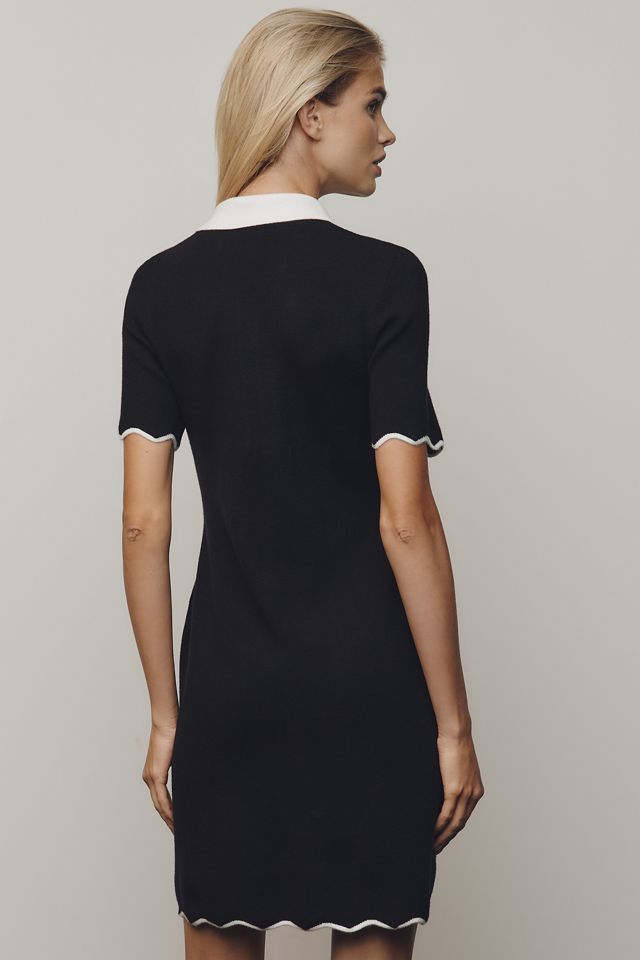 La Robe Mini Mod à Encolure Festonnée et Manches Courtes Nina #1