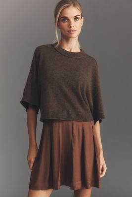 By Anthropologie Cashmere Knit Twofer Mini Dress