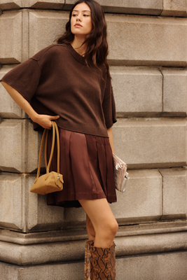 Goldie Wool Cashmere Twofer Mini Dress