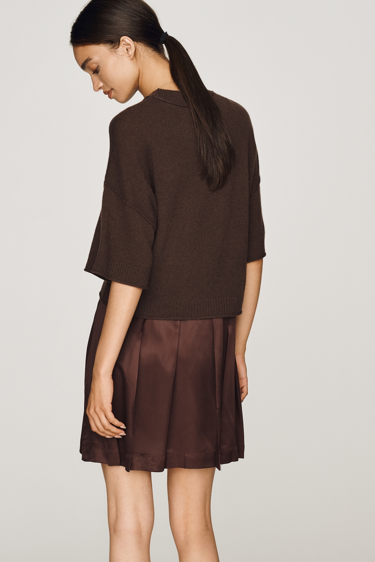 Goldie Wool Cashmere Twofer Mini Dress