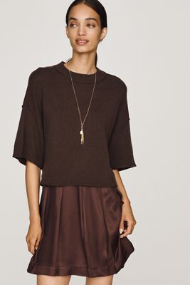 The Goldie Wool Cashmere Twofer Mini Dress