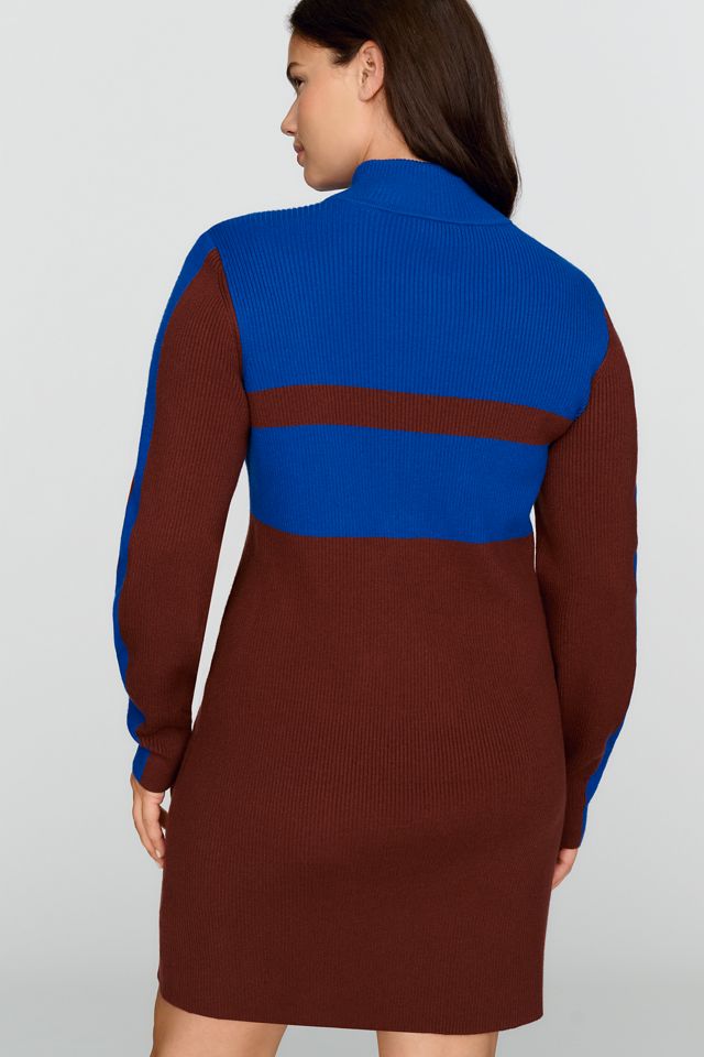 Maeve Quarter Zip Knit Mini Dress #2