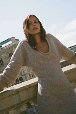 By Anthropologie Wool Blend Sweater Mini Dress by Anthropologie