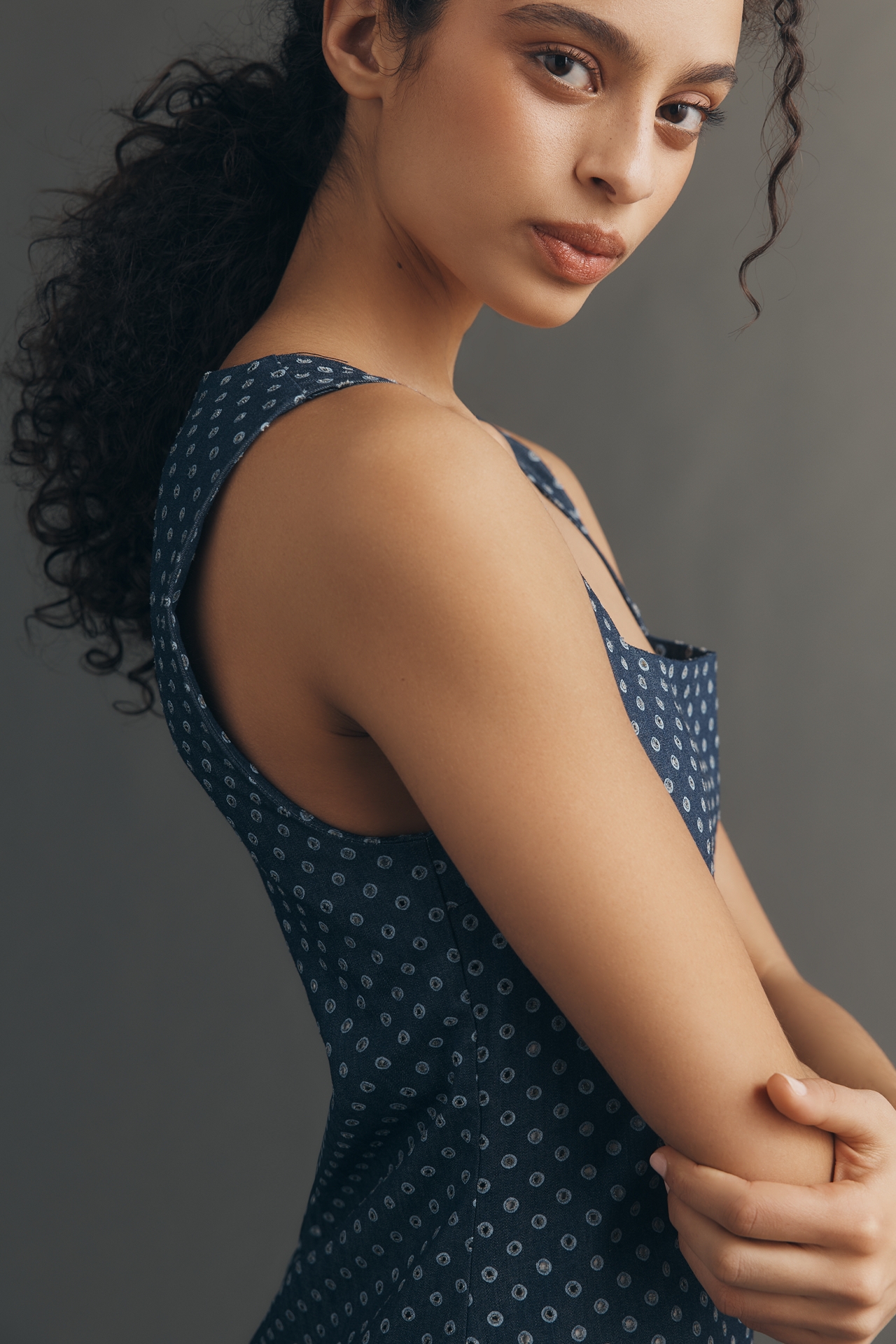 Sunday Ritual Dahlia Sleeveless Square-Neck Mini Dress