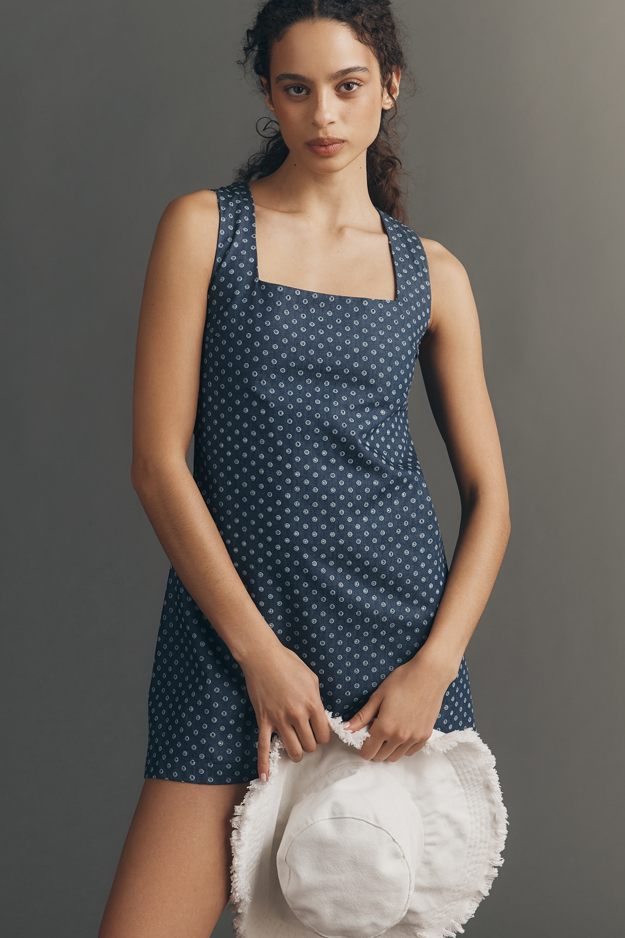 Sunday Ritual Dahlia Sleeveless Square-Neck Mini Dress