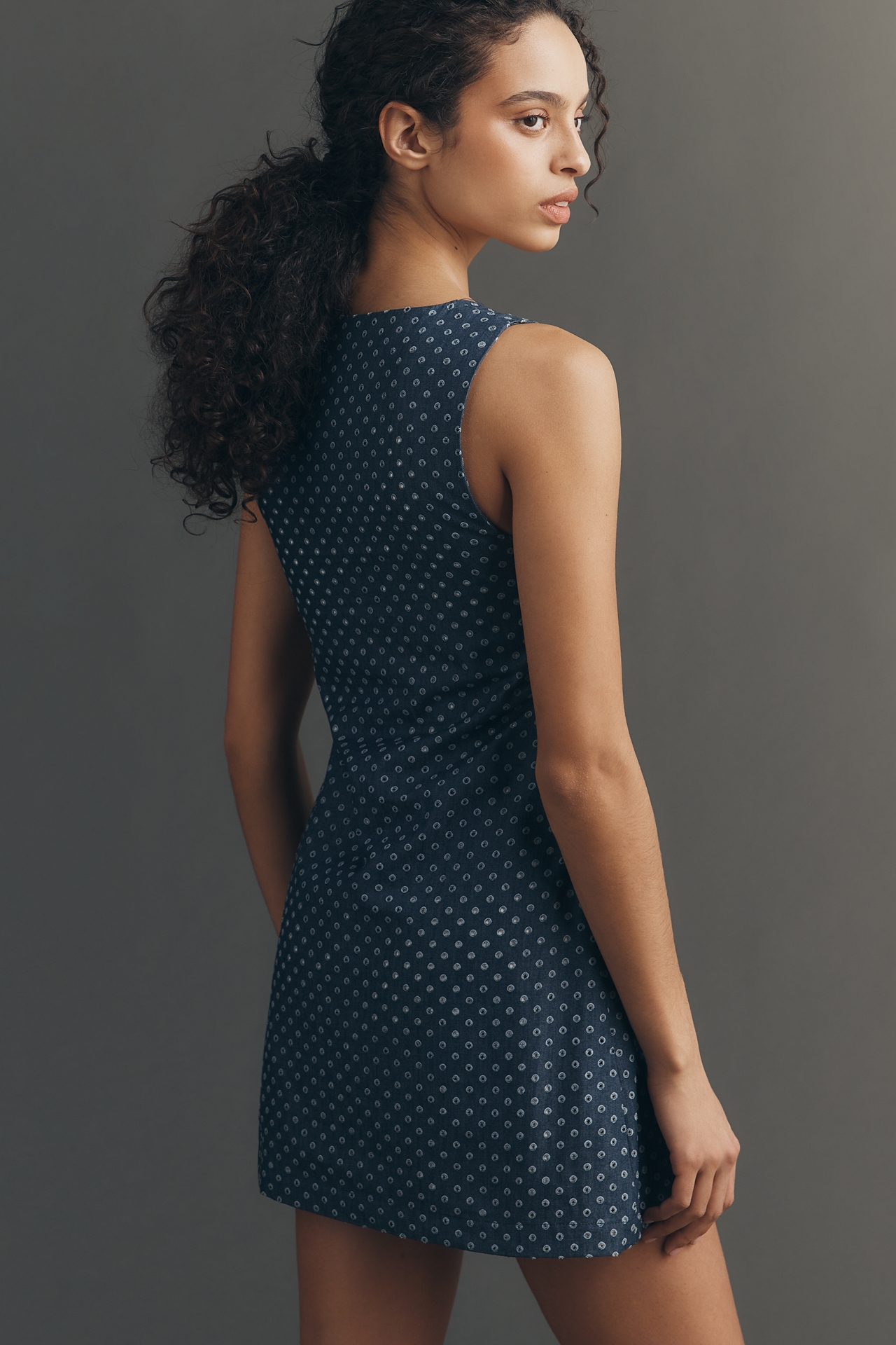 Sunday Ritual Dahlia Sleeveless Square-Neck Mini Dress