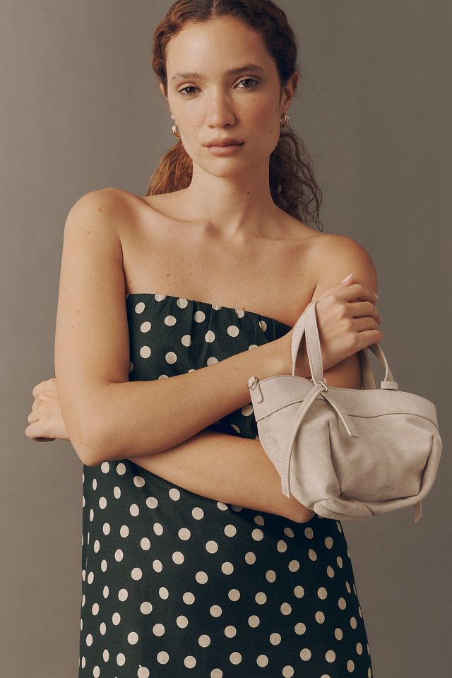 Linen Strapless Midi Dress by Sunday Ritual in Green, Size: Small at Anthropologie