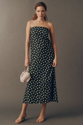 Maeve Sleeveless V-Neck Tiered Scarf Midi Dress | Anthropologie