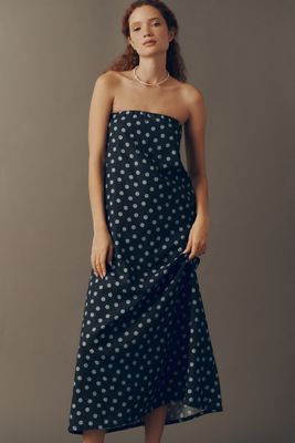 Maeve Strapless A-Line Midi Dress | Anthropologie