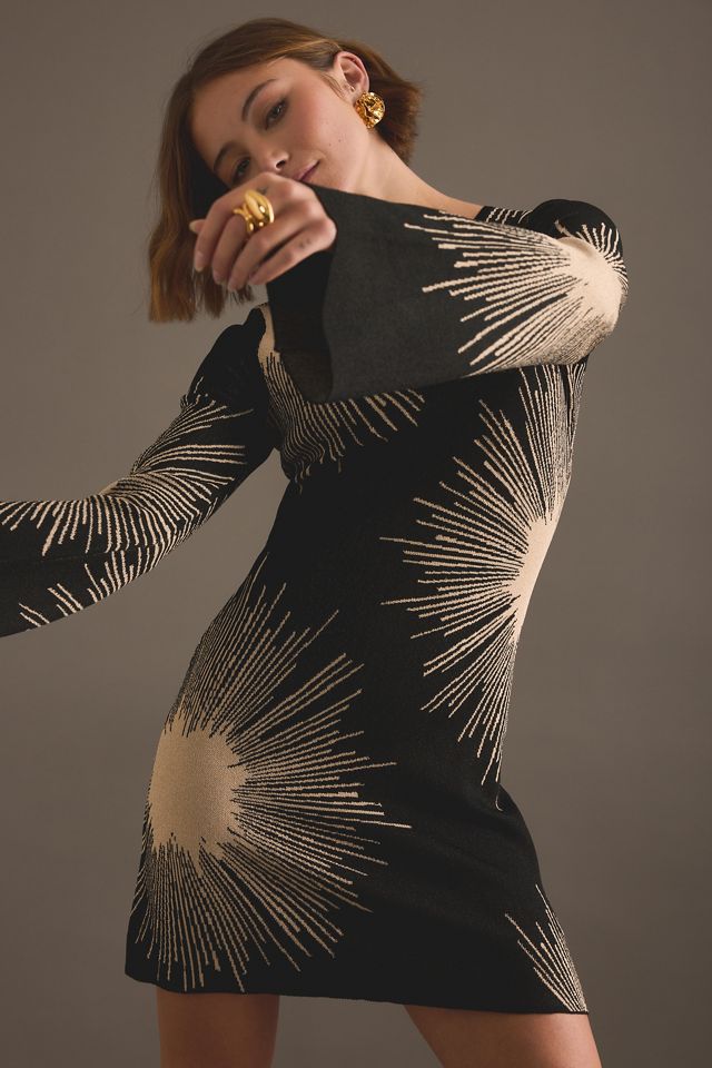 KITRI Getra Long-Sleeve Lurex Mini Dress #3