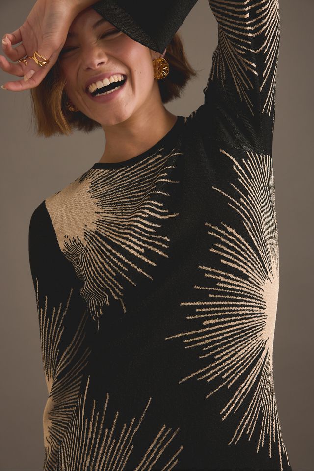KITRI Getra Long-Sleeve Lurex Mini Dress #5