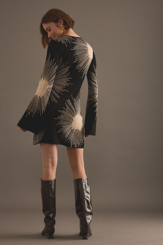 KITRI Getra Long-Sleeve Lurex Mini Dress #1