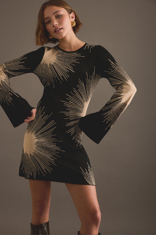 KITRI Getra Long-Sleeve Lurex Mini Dress #2