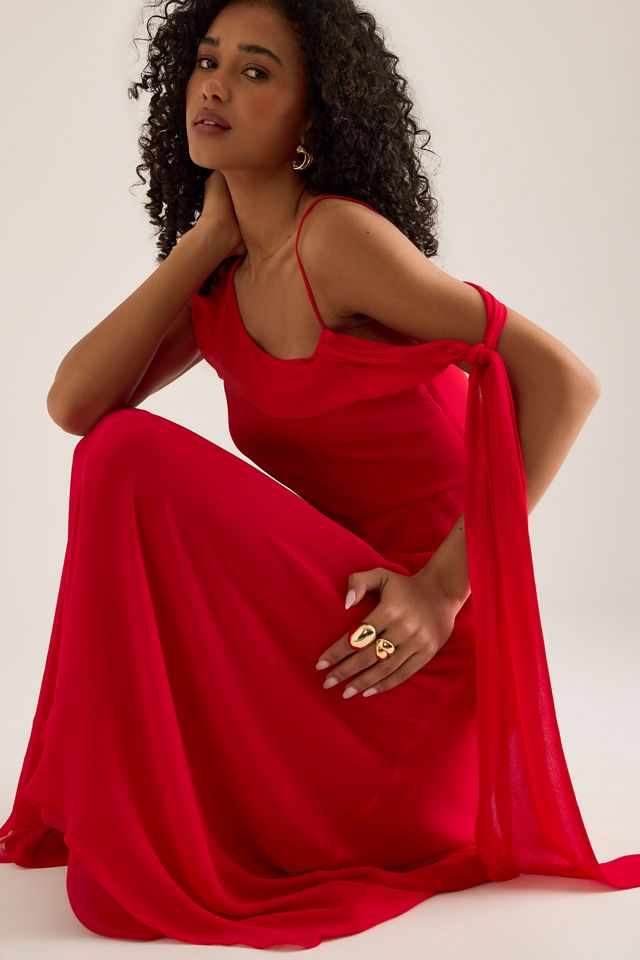 KITRI Jessica Asymmetric Drape Maxi Dress #4