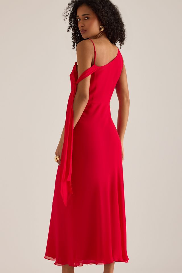 KITRI Jessica Asymmetric Drape Maxi Dress #1