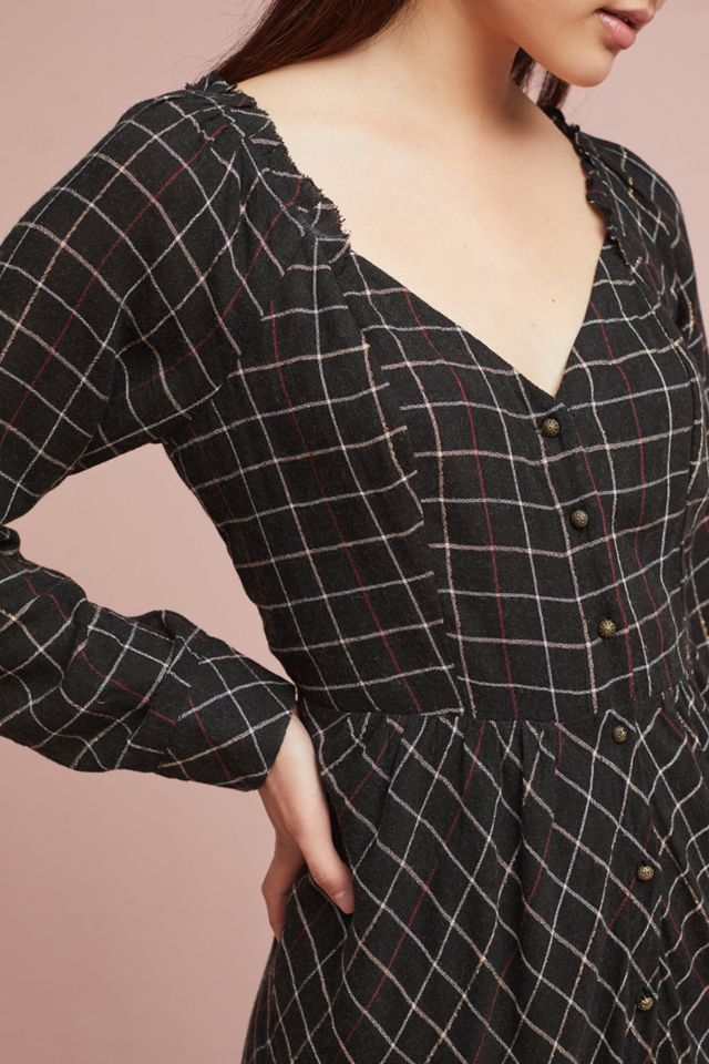 Annie Plaid Midi Dress #1
