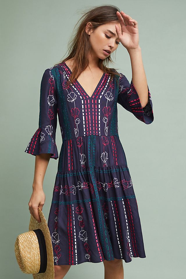 Hailey Embroidered Dress | Anthropologie