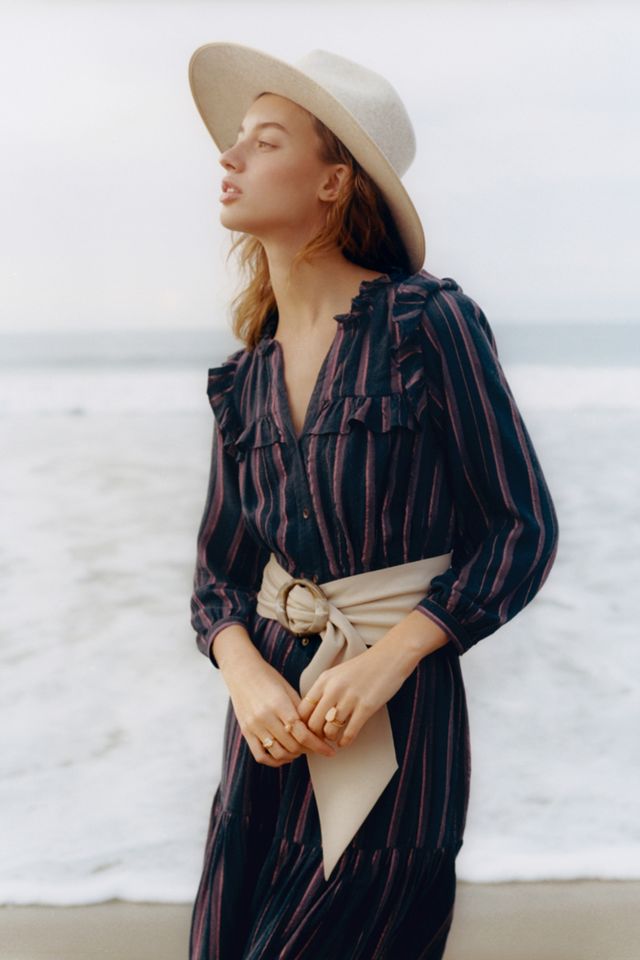 Midnight Ruffled Midi Dress #4