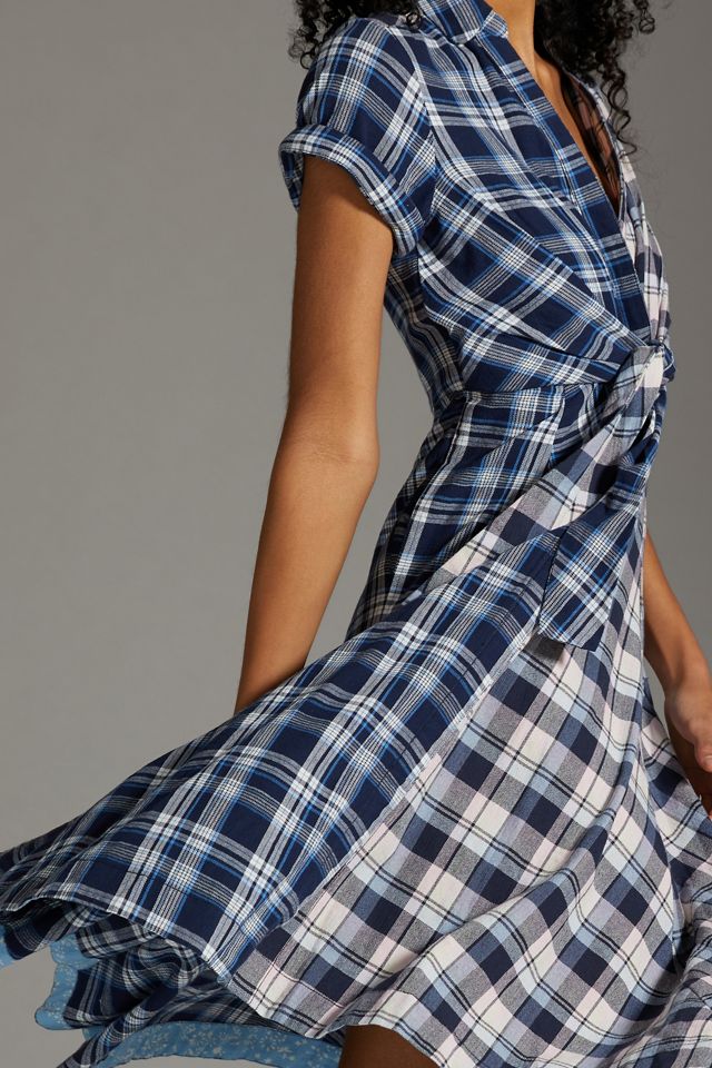 pilcro plaid shirt dress Pilcro