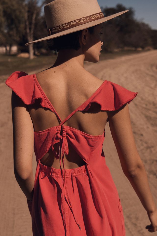 Pilcro Flutter Sleeve Midi Dress #1