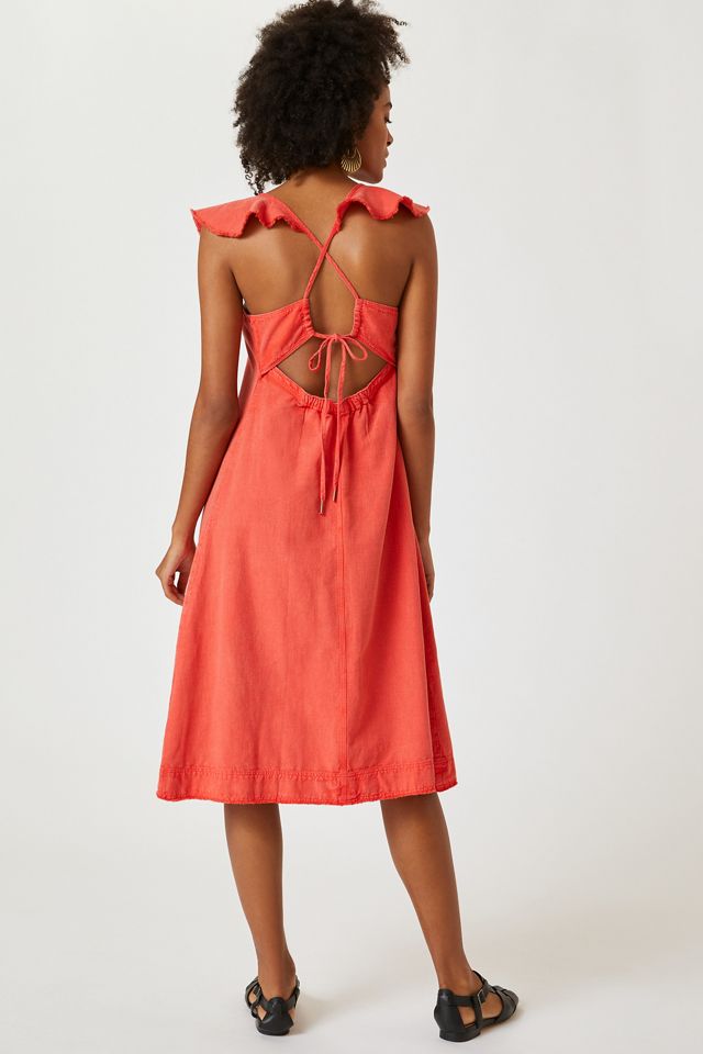 Pilcro Flutter Sleeve Midi Dress #5