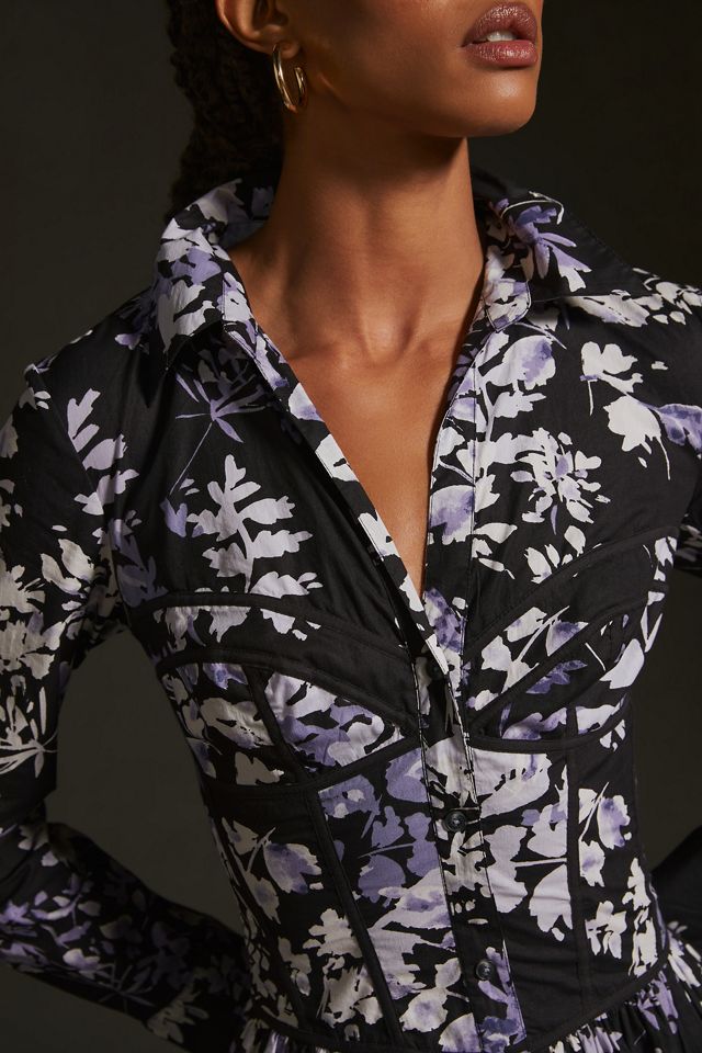 By Anthropologie Corset Shirt Dress #1