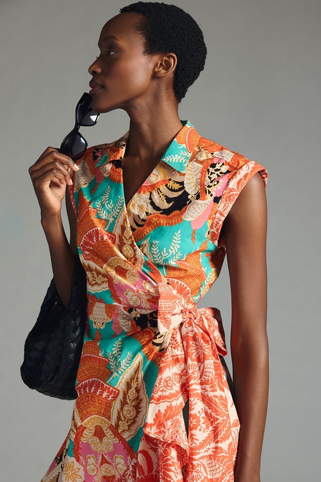 By Anthropologie V-Neck Wrap Dress #4