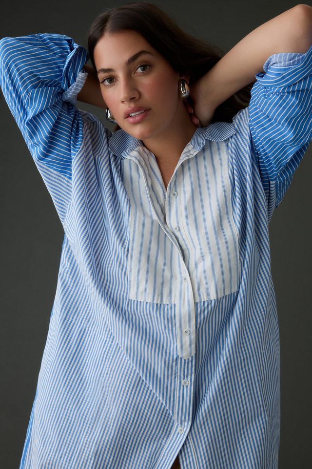 anthropologie dress shirt Anthropologie Rhinestone White Button Shirt Size L NWT Reg $148