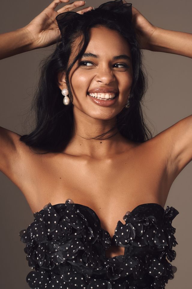 Vestido Mini de Lunares Fruncido By Anthropologie #1