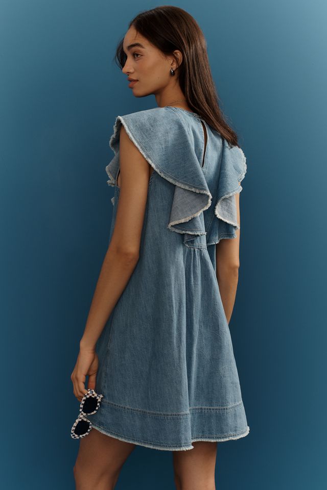Robe mini à volants et encolure en V Pilcro #1