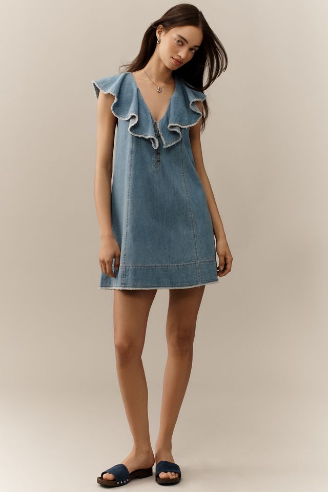 Robe mini à volants et encolure en V Pilcro #2