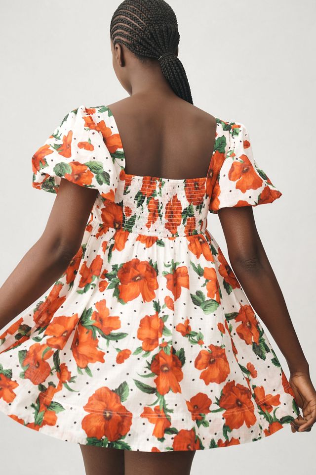 Maeve Square-Neck Smocked Babydoll Dress #2
