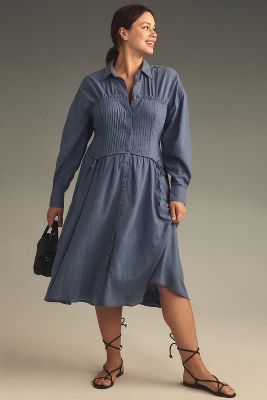 Plus-Size Shirtdresses, Button-Down + Linen Dresses