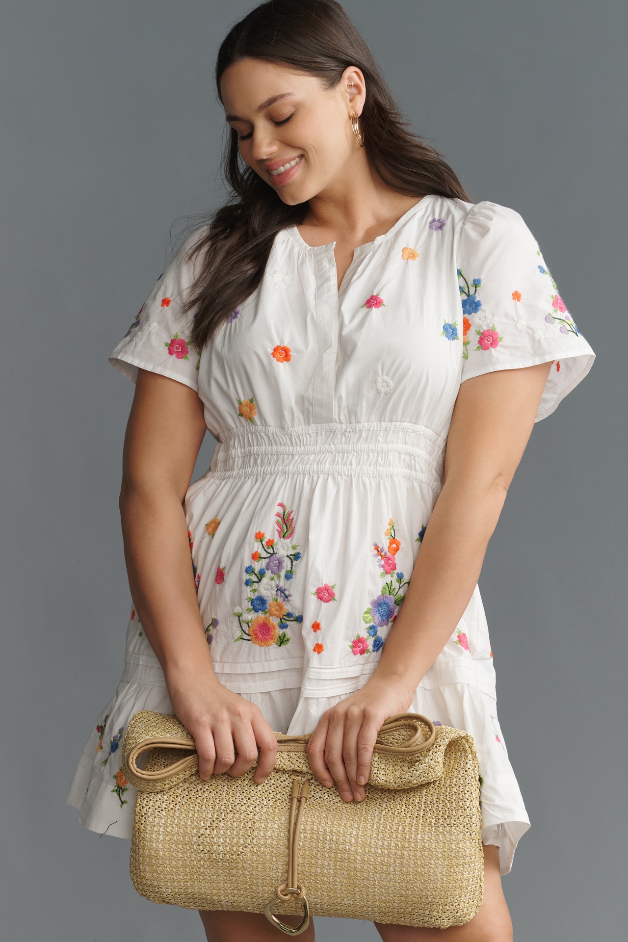 The Somerset Embroidered Mini Dress