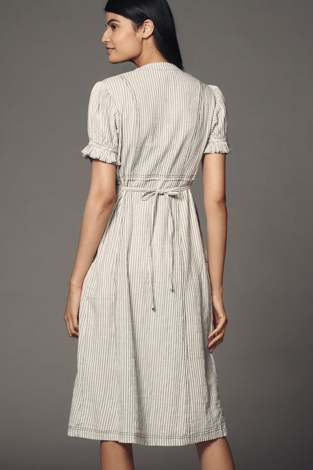 Robe chemise mi-longue Pilcro à manches courtes et coupe babydoll #1