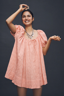 MAEVE SCOOP-NECK MINI SWING DRESS 